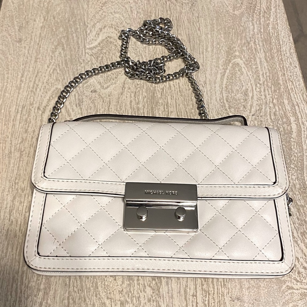 Michael Kors White crossbody purse